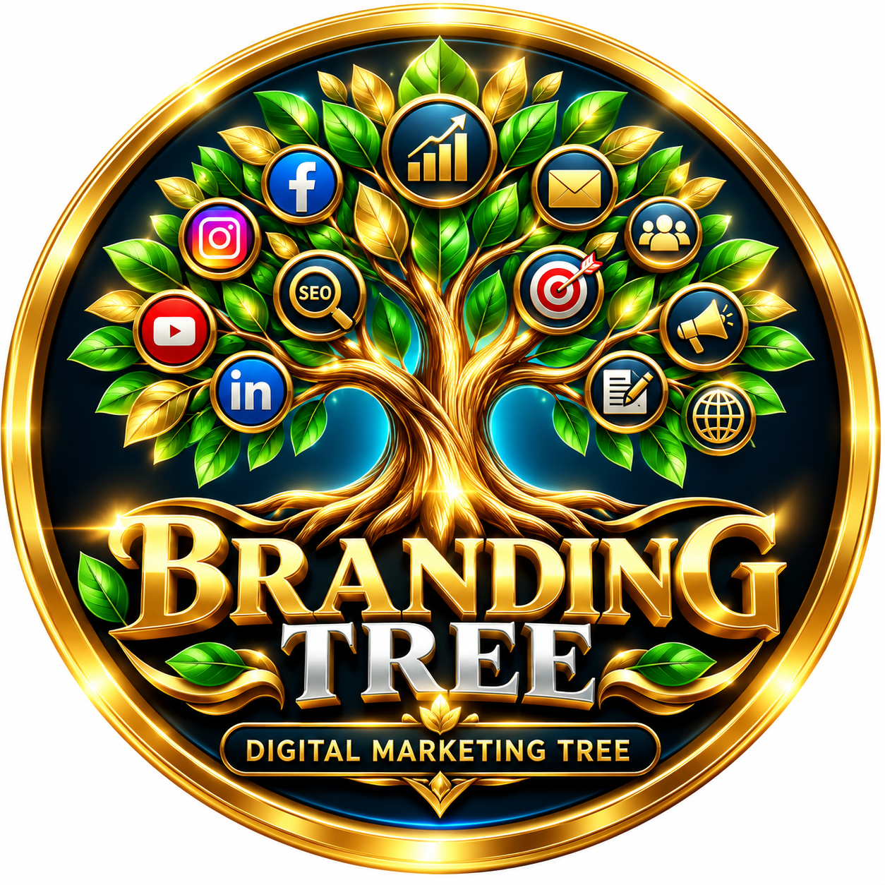 Branding Tree 3D logo
